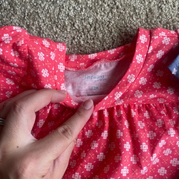 Bundle Baby Girl Floral and Butterfly Dress With Shorts 12 Months Cotton NWOT - Picture 2 of 8